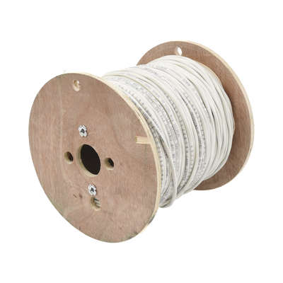 Carrete de 152 Metros (500 Pies) de Cable / 2 x 16 AWG / Blindado / Plenum / Color Blanco / Para Aplicaciones de Audio, Se...