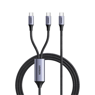 Cable USB-C a Y (USB-C & USB-C) | 1.5 Metros | Carga Rápida de hasta 100W | PD3.0 | QC4.0/3.0/2.0 | FPC | AFC | Protección...
