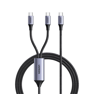 Cable USB-C a Y (USB-C & USB-C) | 1.5 Metros | Carga Rápida de hasta 100W | PD3.0 | QC4.0/3.0/2.0 | FPC | AFC | Protección...