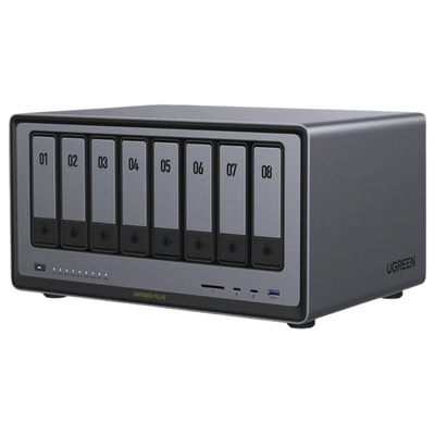 NAS UGREEN NASync DXP8800 Plus / Intel Core i5-1235U 10 Núcleos / 8 Bahías SATA + 2 M.2 NVMe / 2 Puertos 10GbE / Thunderbo...