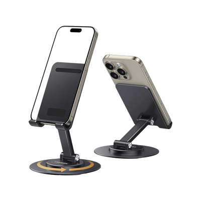 Soporte para Teléfono Celular Giratorio | 360° de Rotación | Angulo Ajustable | Altura Ajustable 17-20cm  | Antideslizante...