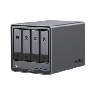 NAS UGREEN NASync DXP4800 Plus / Procesador Intel Pentium Gold 8505 5 Núcleos / 4 Bahías SATA + 2 M.2 NVMe PCIe 4.0 / 8GB ...