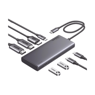 HUB USB-C (Docking Revodok 308) 8 en 1 | 2 Puertos HDMI 4K@60Hz | 1 Puerto DisplayPort 4K@60Hz 2 USB-A 10Gbps) | 2 USB-C (...