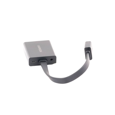 Adaptador HDMI a VGA / Resolución 1080P / Audio 3.5mm / Con Puerto Micro USB para Alimentación / Plug & Play / No Requiere...