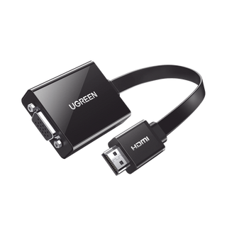 Adaptador HDMI a VGA / Resolución 1080P / Audio 3.5mm / Con Puerto Micro USB para Alimentación / Plug & Play / No Requiere...
