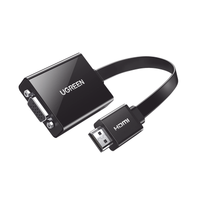 Adaptador HDMI a VGA / Resolución 1080P / Audio 3.5mm / Con Puerto Micro USB para Alimentación / Plug & Play / No Requiere...