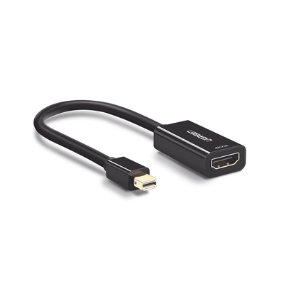 Convertidor Mini Display Port a HDMI / 4K@30Hz / Thunderbolt / Blindaje Interno Múltiple / Carcasa ABS / Longitud de 25 cm...