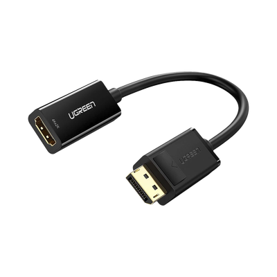 Convertidor DisplayPort a HDMI 4K| 3D | HDR | Blindaje Interno | Botón Liberador | Carcasa de ABS | Plug & Play | CE, FCC,...