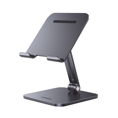Soporte de Aluminio para IPad & Tablet | Plegable |Angulo Ajustable de 180° y 270° | Base Antideslizante | Protección  de ...
