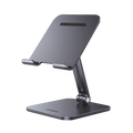 Soporte de Aluminio para IPad & Tablet | Plegable |Angulo Ajustable de 180° y 270° | Base Antideslizante | Protección  de ...