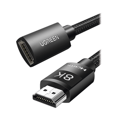 Cable de Extensión HDMI 8K | 1 Metro (3.28 Pies) | Macho a Hembra | HDMI 2.1 | 8K@60Hz | Núcleo de Cobre Puro 28AWG | Sopo...