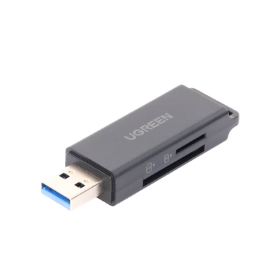 Lector de tarjetas SD portátil USB 3.0 de doble ranura / adaptador de tarjeta de memoria flash concentrador para TF SD Mic...