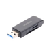 Lector de tarjetas SD portátil USB 3.0 de doble ranura / adaptador de tarjeta de memoria flash concentrador para TF SD Mic...