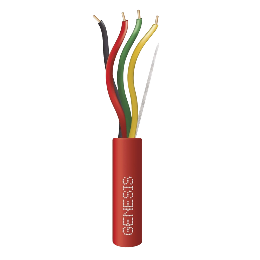 Cable de Alambre para Detección de Incendio / 2 Pares / 16 AWG / 305 m (1000 ft) / Rojo / Riser FPLR CL3R / FT4 / Resistente a UV | SIERRA STORE