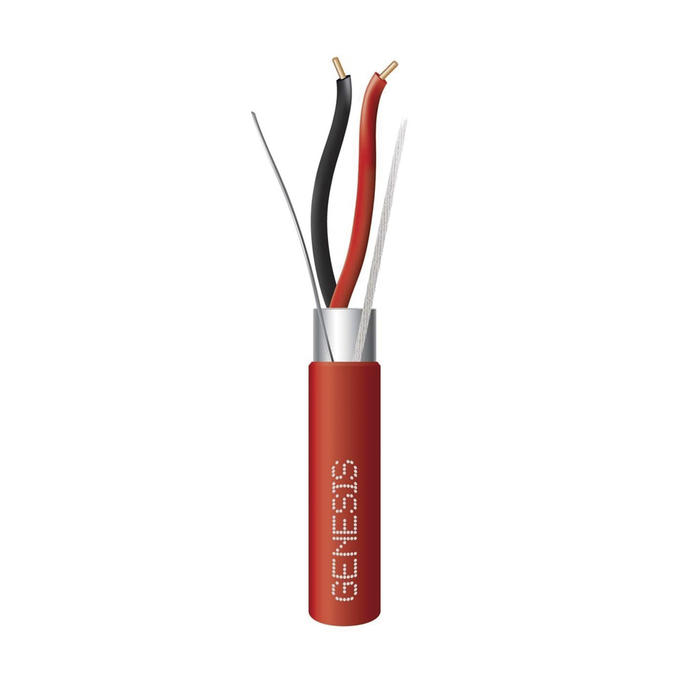 Carrete de Cable para Alarmas / 2 x 14 AWG / 305 m (1000 ft) / Riser FPLR / Blindado / Rojo | SIERRA STORE