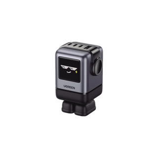 Cargador RobotGaN de 100W Serie UNO | 4 Puertos de Carga Rápida | 3 USB-C | 1 USB-A | PD 3.0 | QC 4.0 | Carga Inteligente ...