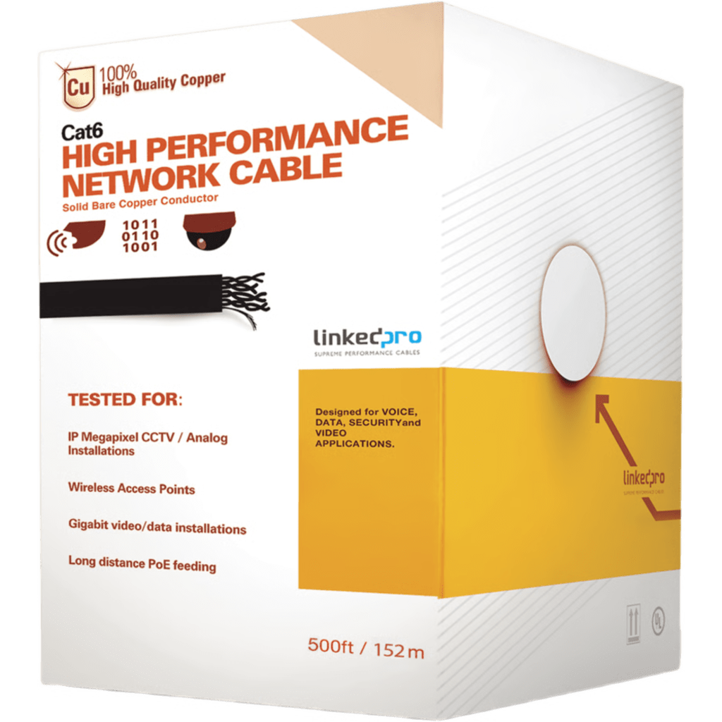 LINKEDPRO BY EPCOM - PRO-CAT-6-PLUS/500-V2 - LINKEDPRO BY EPCOM PRO-CAT-6-PLUS/500-V2 - Cable UTP Cat6+ / 152.5 m (500 ft) / Calibre 23 / 100% Cobre / 250 MHz / Interior
