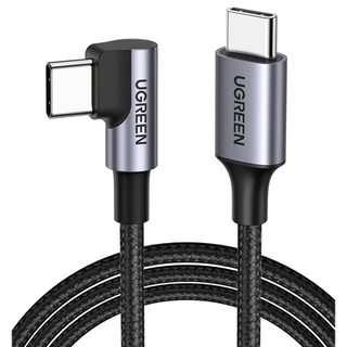 Cable USB-C a USB-C | 1 Metro (3.28 Pies) | Conector con Ángulo Recto de 90° | Carga Rápida de hasta 60W | 480 Mbps | PD3....