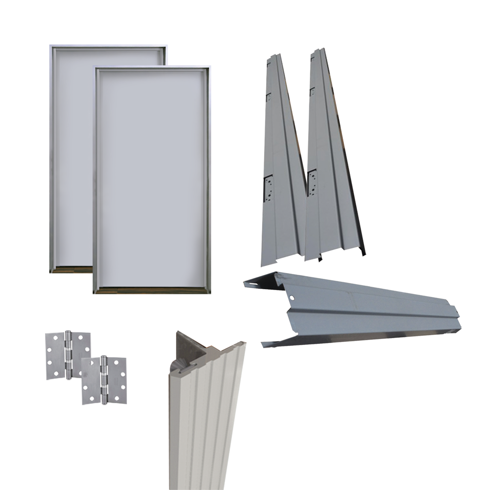 Kit Puerta doble metálica galvanizada 8 ft x 8 ft / Resistente al fuego por 180 min / UL | SIERRA STORE