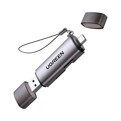 Lector de Tarjetas USB-C + USB-A a MicroSD (TF)/SD | OTG | USB-C 3.1 | 5Gbps | Soporta hasta 2TB | Soporta Windows/Mac OS/...