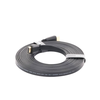 Cable HDMI 2.0 Plano de 5 Metros (16.40 Pies) / 4K@60Hz / HDR / 3D / HEC (Canal Ethernet HDMI) / ARC (Canal de Retorno de ...