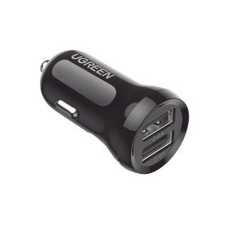 Cargador de Auto Mini de 24W / 2 Puertos USB-A / Compatible con Vehículos de 12 y 24 VCD / Chip Inteligente / Diseño Compa...