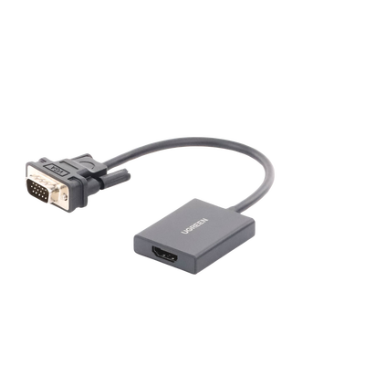 VGA Macho / Salida: HDMI Hembra / Resolución de 1080P@60Hz / Puerto Estéreo de 3.5 mm / Plug and Play, Sin Controlador / L...