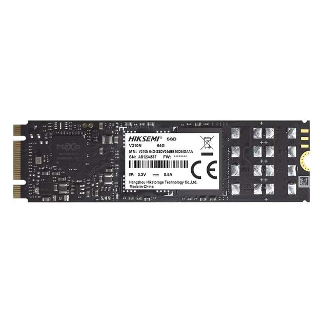 HIKSEMI by HIKVISION - HS-SSD-V310N/512G - SSD M.2 para Videovigilancia Móvil / 512 GB / Alto Performance / Uso 24/7 / Resistente en Alta Temperaturas