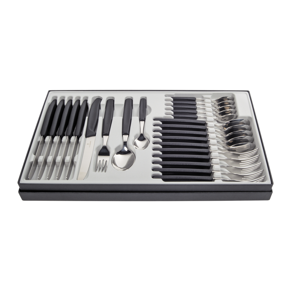 Set de Cubiertos / 24 Piezas / 6 Comensales / Hoja 110 mm / Polipropileno / 1.61 ft x 0.99 ft x 1.93 in | SIERRA STORE