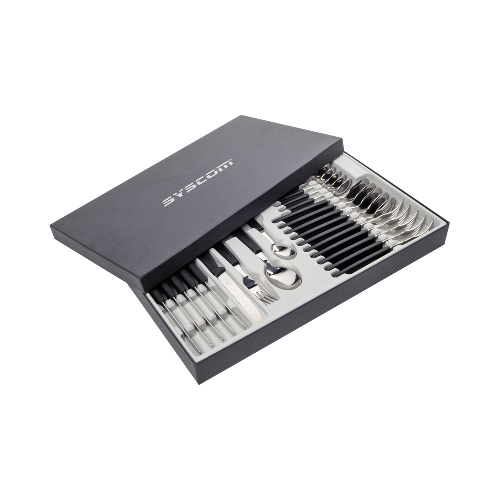 Set de Cubiertos / 24 Piezas / 6 Comensales / Hoja 110 mm / Polipropileno / 1.61 ft x 0.99 ft x 1.93 in | SIERRA STORE