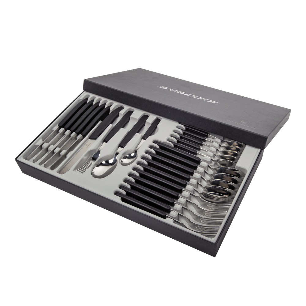 Set de Cubiertos / 24 Piezas / 6 Comensales / Hoja 110 mm / Polipropileno / 1.61 ft x 0.99 ft x 1.93 in | SIERRA STORE