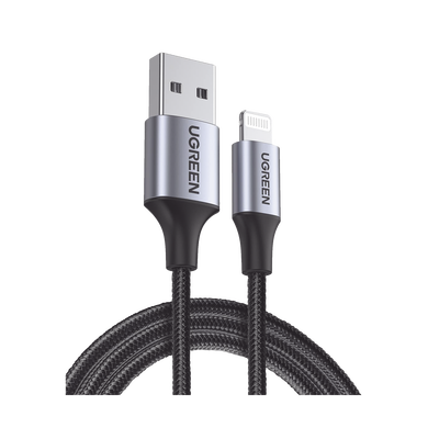 Cable USB-A a Lightning | 1 Metro (3.28 Pies) | Certificado MFi | Carga Rápida 5V/2.4 A | 480 Mbps | Conector C94 | Adecua...