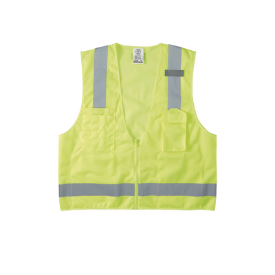 Chaleco de seguridad reflectante de alta visibilidad, mediano/grande. Con múltiples bolsillos de diferente capacidad - KLE...