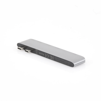 HUB USB-C (Thunderbolt 3) 6 en 2 | 3 Puertos USB3.0 | 1 USB-C (PD 100W) | Transferencia de Video y Datos | Memoria SD+ Mic...