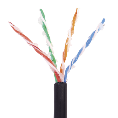 Bobina de 305 Metros (1000 Pies) Cat5e con Gel para Exterior, Color Negro, para Aplicaciones en Sistemas de Redes de Datos...