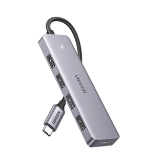 HUB USB-C 3.0 4 EN 1 | 4 Puertos USB-A (5Gbps) | Carcasa ABS + PC | Soporta OTG | Luz Indicadora LED | Compatible con iPho...