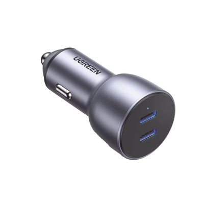 Cargador de Auto de 40W / 2 Puertos USB-C / 20 Watts por Puerto / Compatible con Vehículos de 12 y 24 VCD / Chip Inteligen...