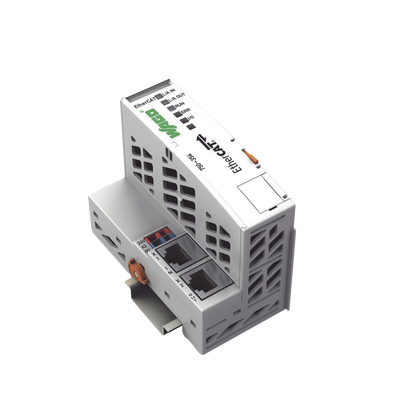 Coupler Fieldbus EtherCAT / 100 Mbit/s / Hasta 64 Módulos I/O / Proceso de Imagen 1024 Bytes / 24 VDC / IP20 / Certificaci...