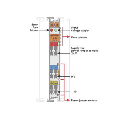 Fuente de Alimentación / 24 VDC / 6.3 A / Portafusible / CAGE CLAMP® / LED Indicadores / IP20 / DIN-35 Rail WAGO - Vista 2