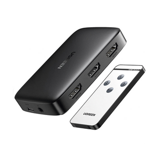 Conmutador HDMI (Switch) 4K@30Hz | 3 Entradas a 1 Salida | 3D | Transmisión Estable | Incluye Control Remoto | Receptor de In