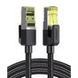 Cable Ethernet Cat7 CLASS F/FTP Redondo con Malla de Nylon 2 Metros (6.56 Pie...