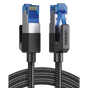Cable Ethernet Cat8 CLASS F/FTP Redondo con Malla de Nylon 2 Metros (6.56 Pie...