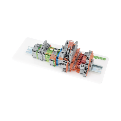 Rail Portador de Acero WAGO, 35 x 15 mm, 2.3 mm Espesor, 2 m Largo, Sin Ranuras, Según EN 60715, Color Plateado, 255.5 mm ...