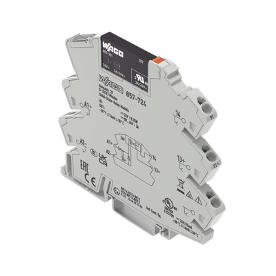 Módulo Relé Solid-State / 24 VCC / 3 A / Push-in CAGE CLAMP® / LED Indicador Amarillo / IP20 / Montaje Carril DIN-35 - WAGO