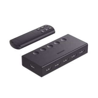 Conmutador HDMI 5X1 | 4K@60Hz | HDMI 2.0, 1.4 | HDCP 2.2, 1.4 | VRR | Dynamic HDR | 3D | CEC | EDID | IR 10 Metros (32.81 ...