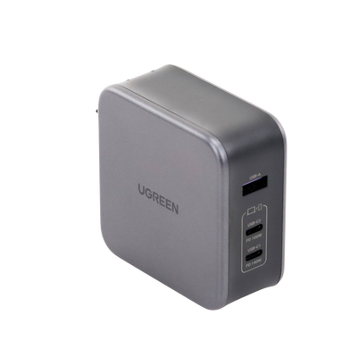 Cargador de 140W serie Nexode | 3 Puertos de Carga Rápida | 2 USB-C | 1 USB-A | Tecnología GaN II +SIC | PD3.1 / QC4.0 | T...