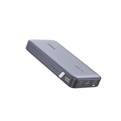 Power Bank de 25000mAh | 3 Salidas 145W Max. | USB-A + 2 USB-C | PD 3.0, QC3.0 | FCP | SCP | Pantalla Inteligente | Carcas...