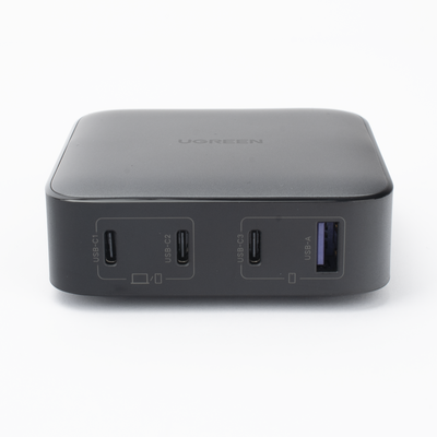 Cargador de Escritorio de 100W | 4 Puertos de Carga Rápida | 3 USB-C | 1 USB-A | Tecnología GaN II +SIC | Power Delivery 3...