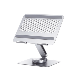 Soporte Giratorio de Aluminio para Laptop | Giratorio 360° | Función de Bloqueo | Soporta Laptops de 10 a 17.3''| Capacida...