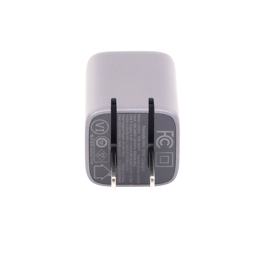 Cargador Mini de 30W serie Nexode | 1 USB-C de Carga Rápida | Tecnología GaN II | Power Delivery 3.0 | Quick Charge 4.0 | Carga | SIERRA STORE